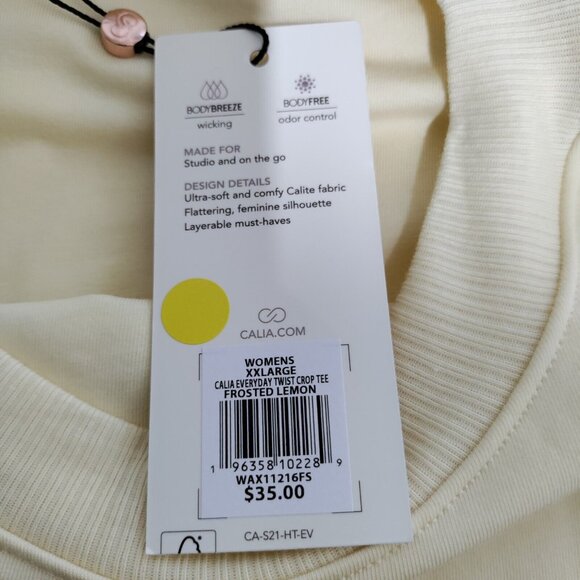 Calia Everyday‎ Twist Cropped Tee Woman's Size XXL NWT - Picture 5 of 8